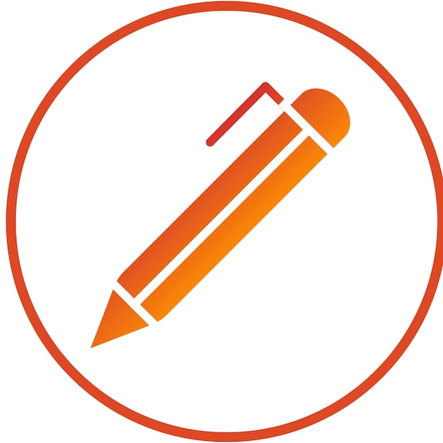 Estilo del icono del bolígrafo de diseño vectorial