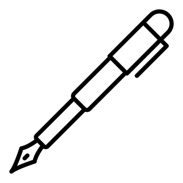 Estilo del icono del bolígrafo de diseño vectorial