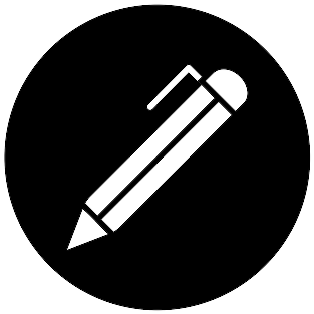 Estilo del icono del bolígrafo de diseño vectorial