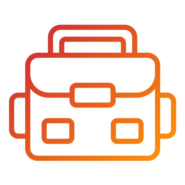 Estilo del icono de la bolsa de la cámara de diseño vectorial