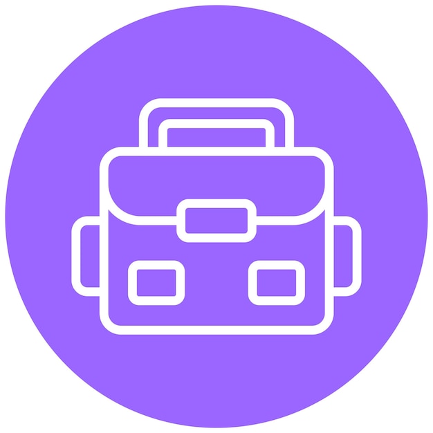 Estilo del icono de la bolsa de la cámara de diseño vectorial