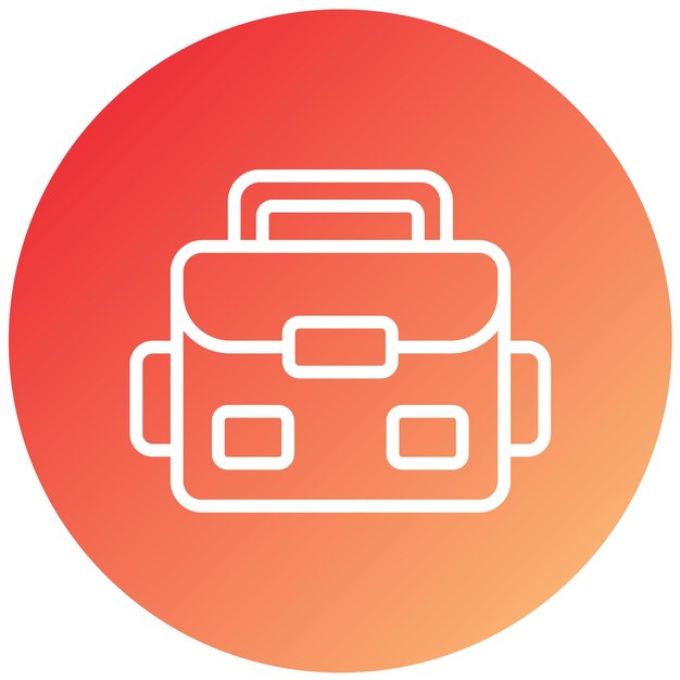 Estilo del icono de la bolsa de la cámara de diseño vectorial