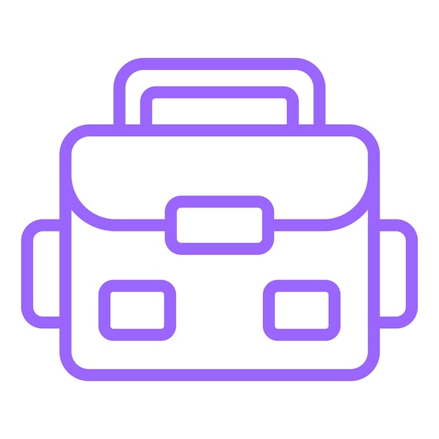 Estilo del icono de la bolsa de la cámara de diseño vectorial