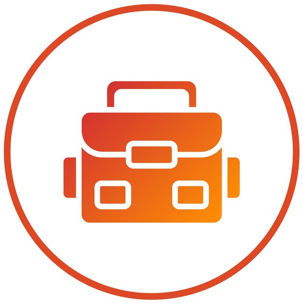 Estilo del icono de la bolsa de la cámara de diseño vectorial
