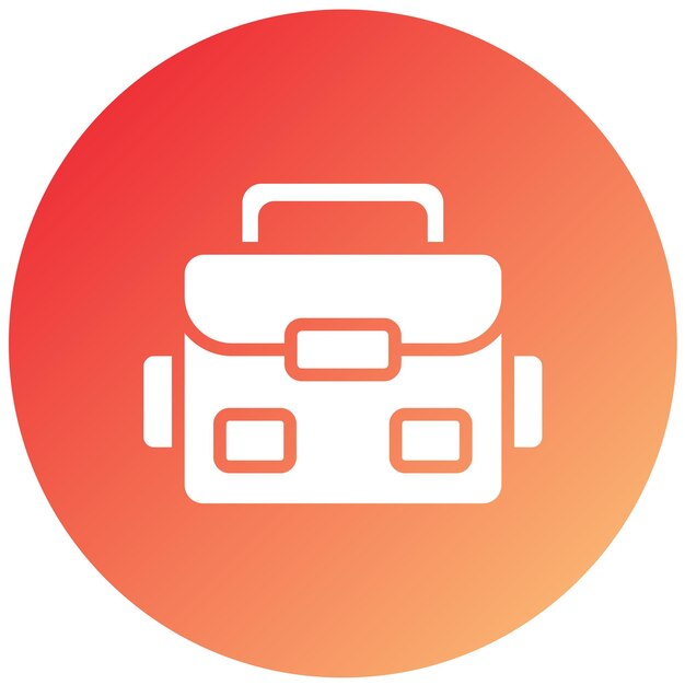 Estilo del icono de la bolsa de la cámara de diseño vectorial