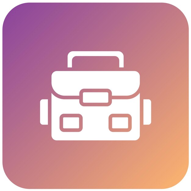 Estilo del icono de la bolsa de la cámara de diseño vectorial