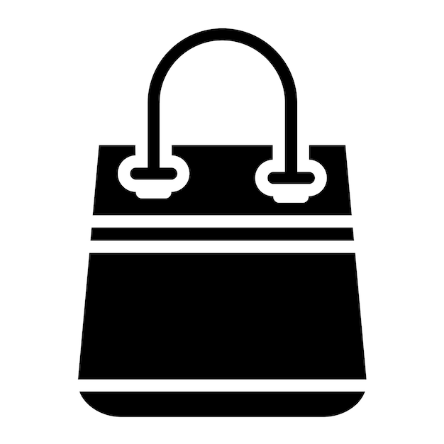 Estilo del icono de la bolsa del carrito de diseño vectorial