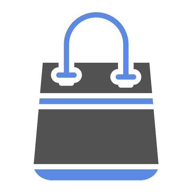 Estilo del icono de la bolsa del carrito de diseño vectorial