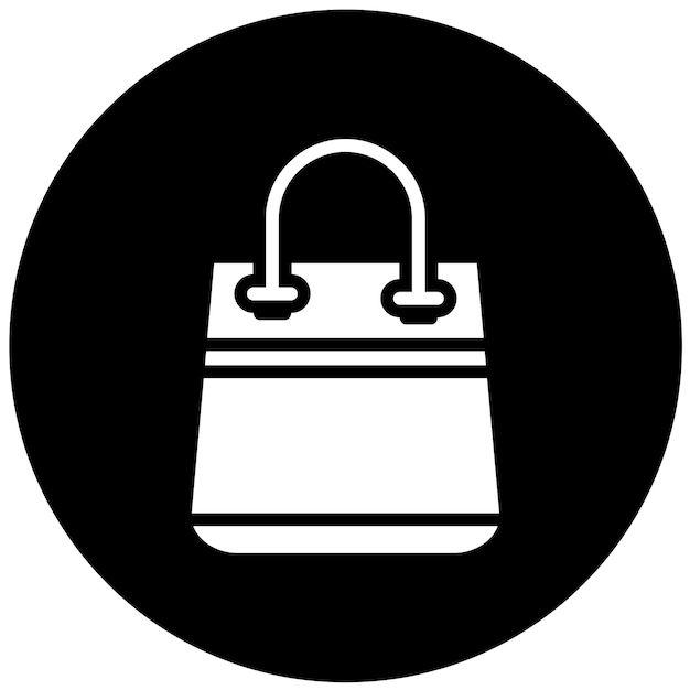 Estilo del icono de la bolsa del carrito de diseño vectorial
