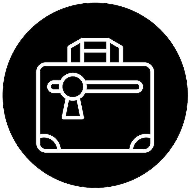 Estilo del icono de la bolsa de la computadora portátil de diseño vectorial