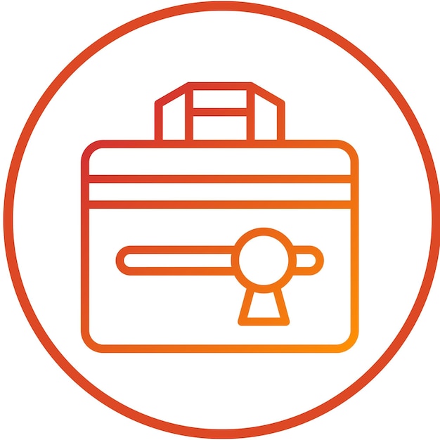 Estilo del icono de la bolsa de la computadora portátil de diseño vectorial