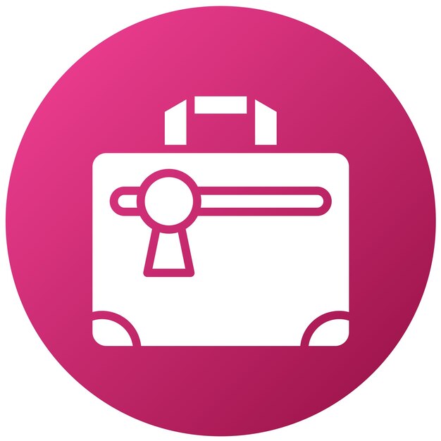 Estilo del icono de la bolsa de la computadora portátil de diseño vectorial