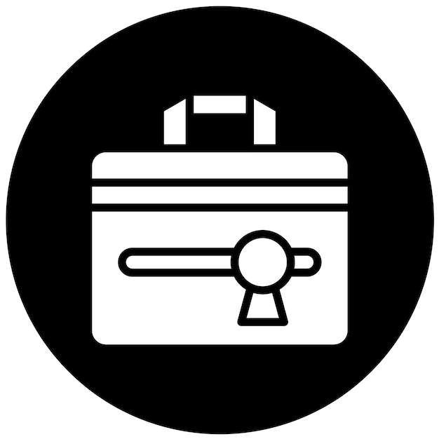 Estilo del icono de la bolsa de la computadora portátil de diseño vectorial