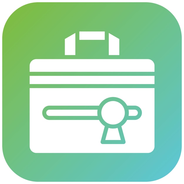 Estilo del icono de la bolsa de la computadora portátil de diseño vectorial