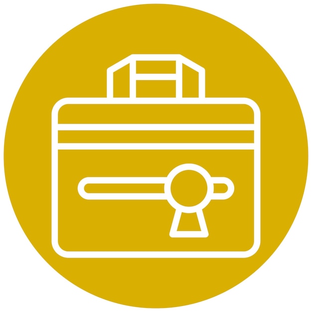 Estilo del icono de la bolsa de la computadora portátil de diseño vectorial