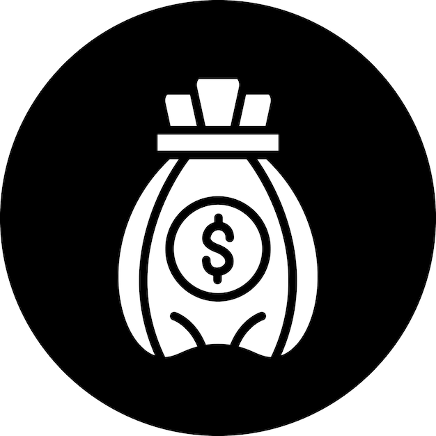 Estilo del icono de la bolsa de dinero