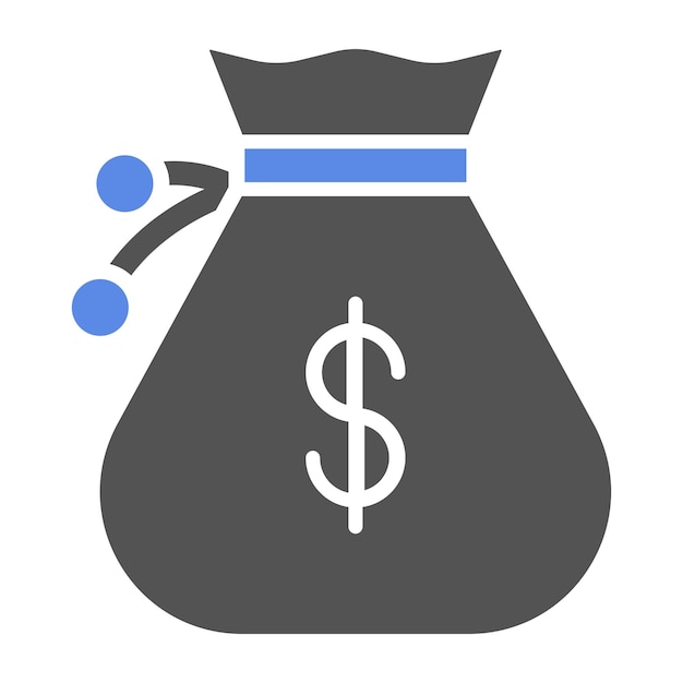 Estilo del icono de la bolsa de dinero