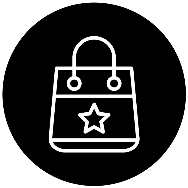Estilo del icono de la bolsa de diseño vectorial
