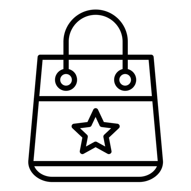 Estilo del icono de la bolsa de diseño vectorial