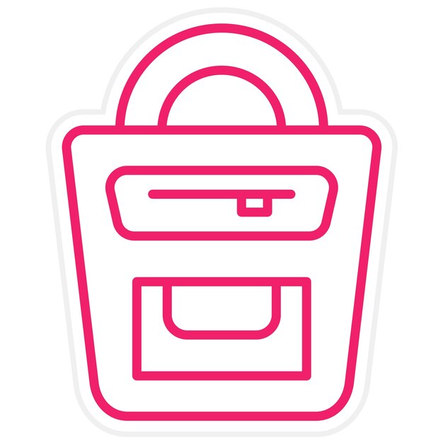 Estilo del icono de la bolsa de diseño vectorial
