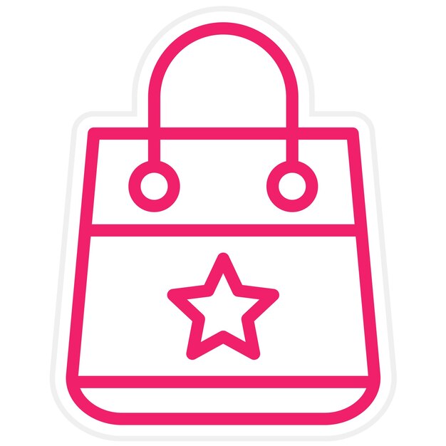 Estilo del icono de la bolsa de diseño vectorial