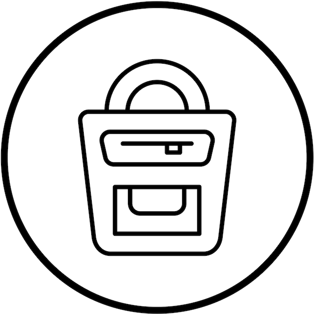 Estilo del icono de la bolsa de diseño vectorial