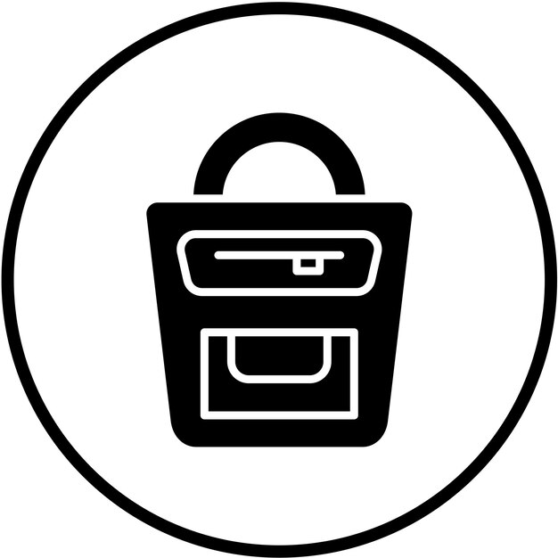 Estilo del icono de la bolsa de diseño vectorial