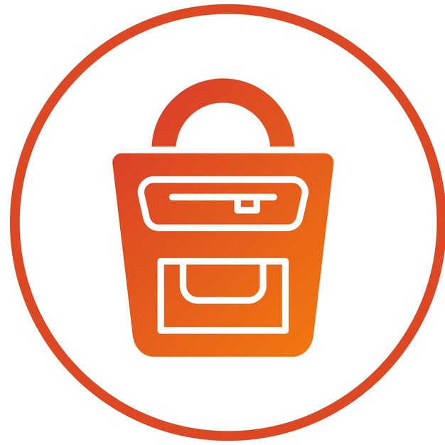 Estilo del icono de la bolsa de diseño vectorial