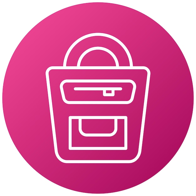 Estilo del icono de la bolsa de diseño vectorial