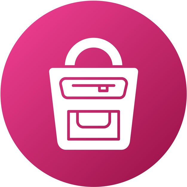 Estilo del icono de la bolsa de diseño vectorial