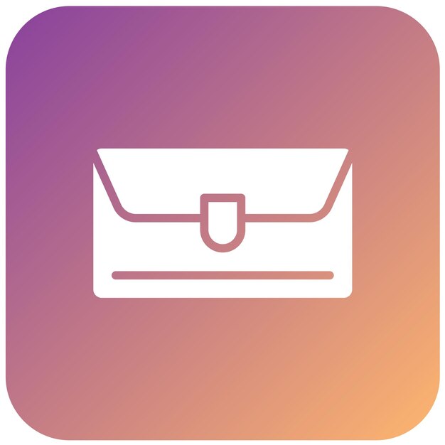 Estilo del icono de la bolsa de embrague de diseño vectorial