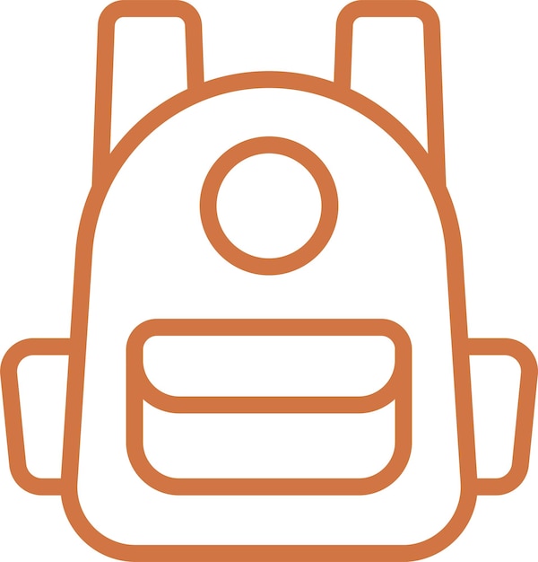 Estilo del icono de la bolsa de la escuela de diseño vectorial