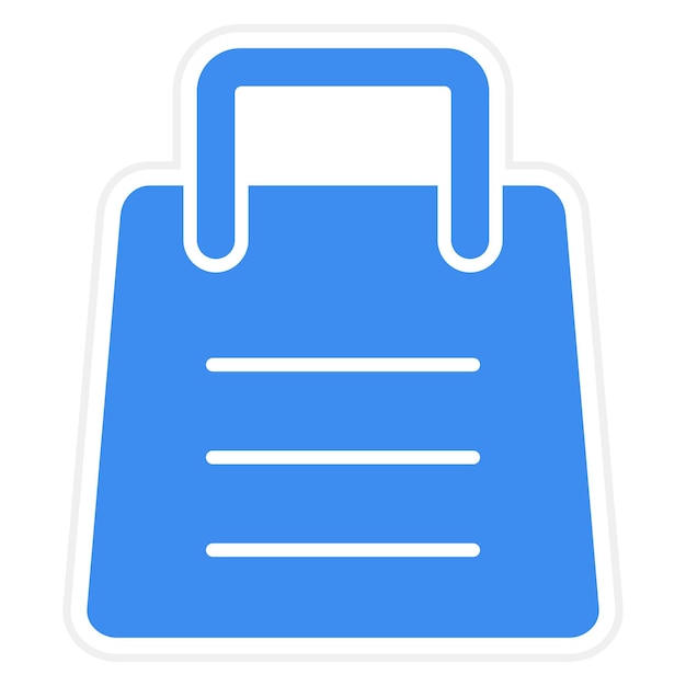 Estilo del icono de la bolsa de papel de diseño vectorial