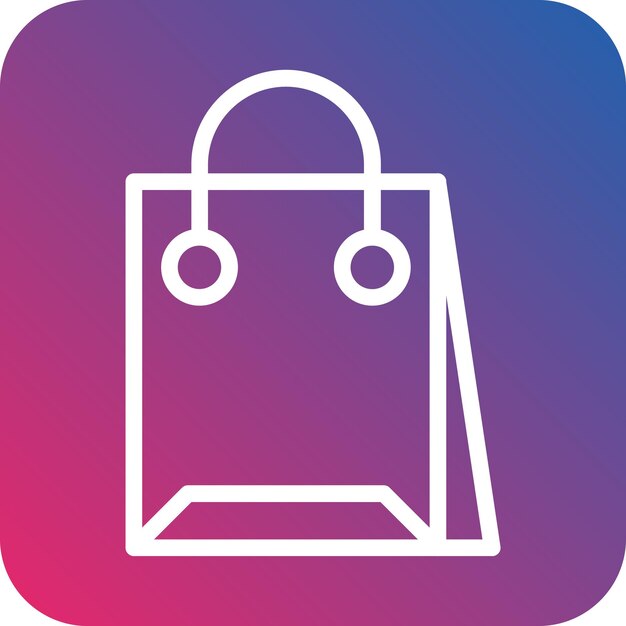 Vector estilo del icono de la bolsa de papel de diseño vectorial