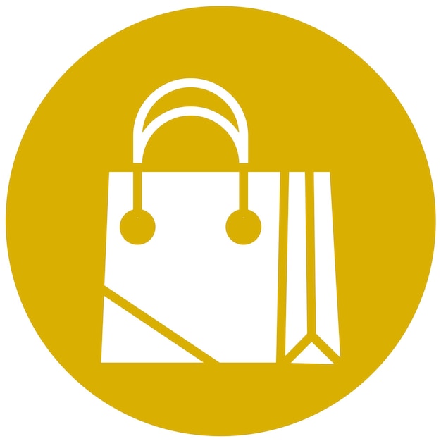 Estilo del icono de la bolsa de papel de diseño vectorial