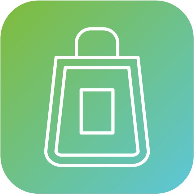 Estilo del icono de la bolsa de papel de diseño vectorial