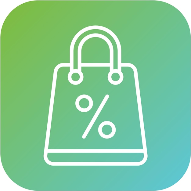 Estilo del icono de la bolsa de papel de diseño vectorial