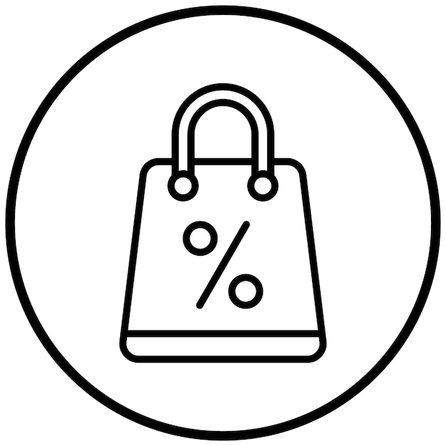 Estilo del icono de la bolsa de papel de diseño vectorial