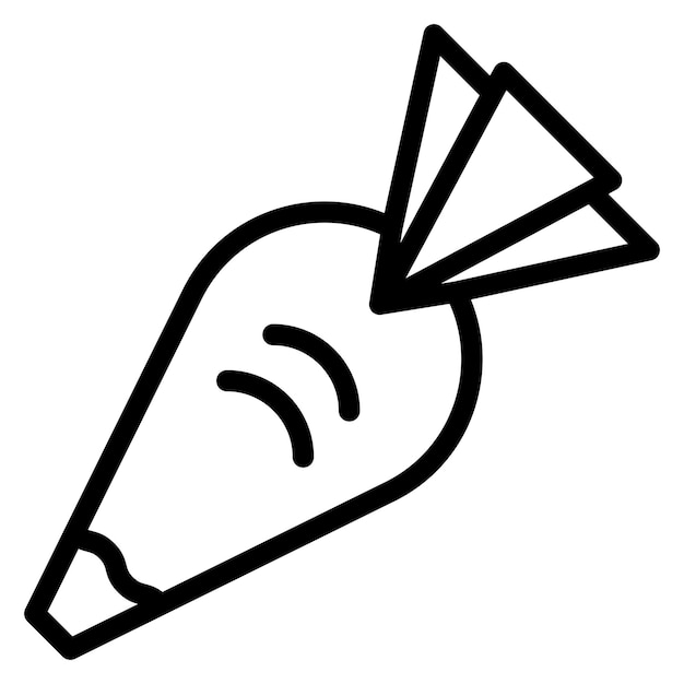 Estilo del icono de la bolsa de pastelería de diseño vectorial