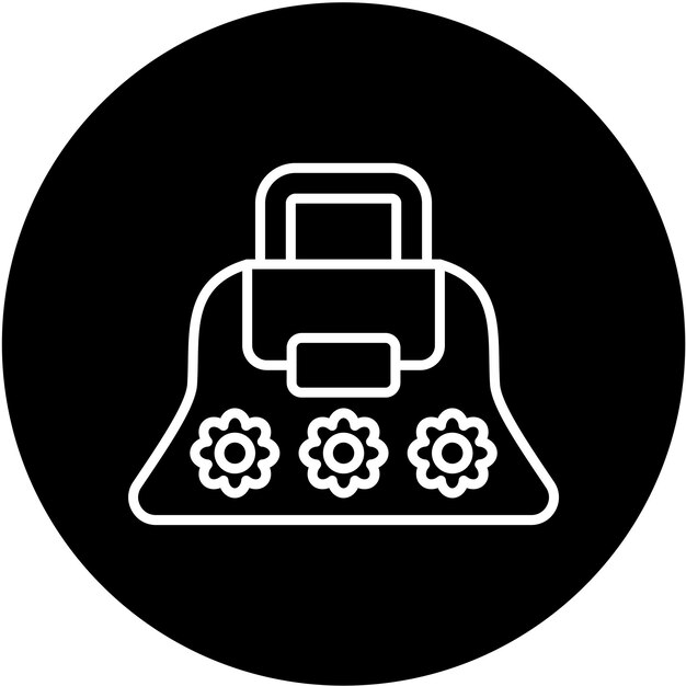 Estilo del icono del bolso de diseño vectorial