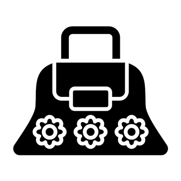Estilo del icono del bolso de diseño vectorial