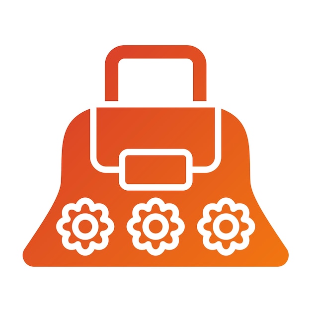 Estilo del icono del bolso de diseño vectorial