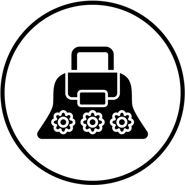 Estilo del icono del bolso de diseño vectorial