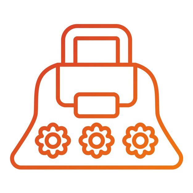 Estilo del icono del bolso de diseño vectorial