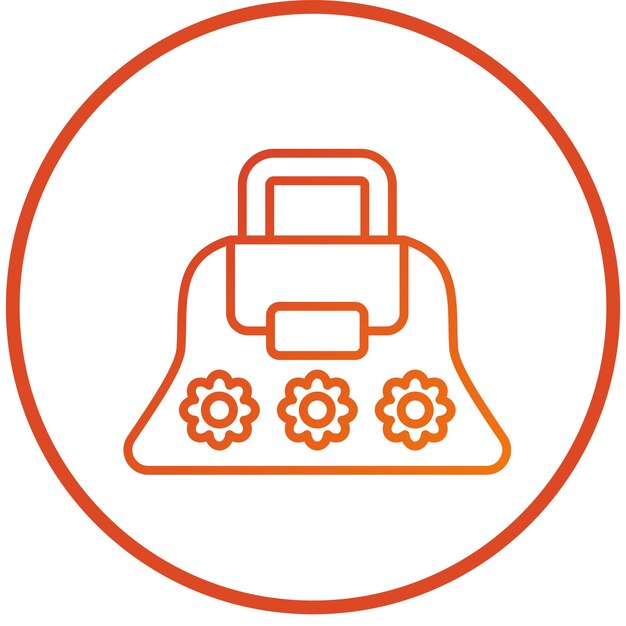 Estilo del icono del bolso de diseño vectorial