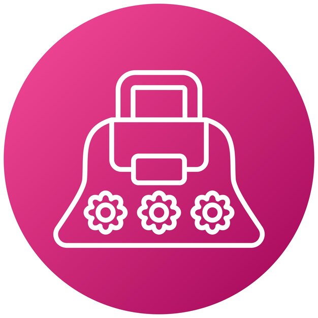 Estilo del icono del bolso de diseño vectorial