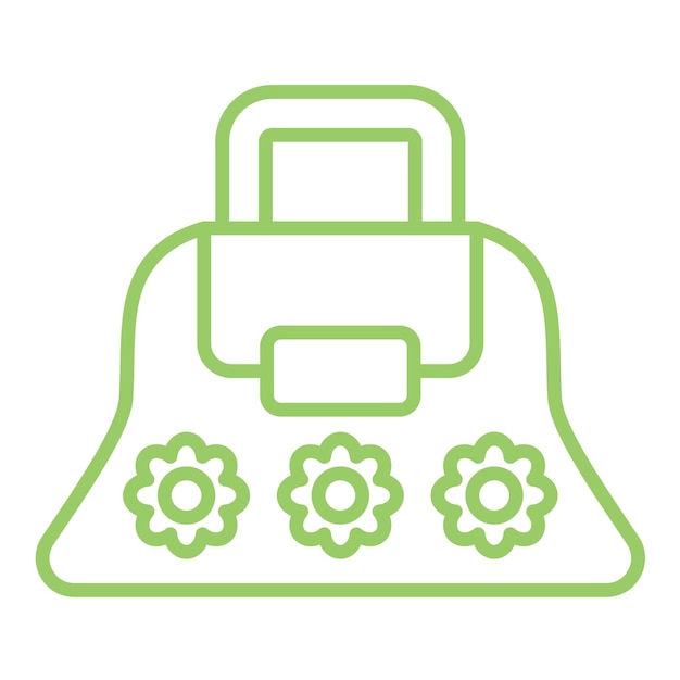 Estilo del icono del bolso de diseño vectorial
