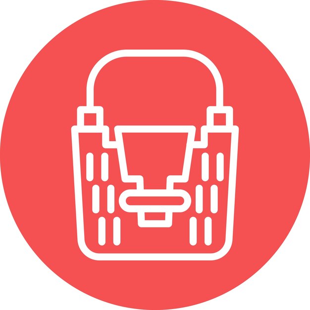Estilo del icono del bolso de mano de diseño vectorial