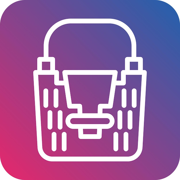 Estilo del icono del bolso de mano de diseño vectorial