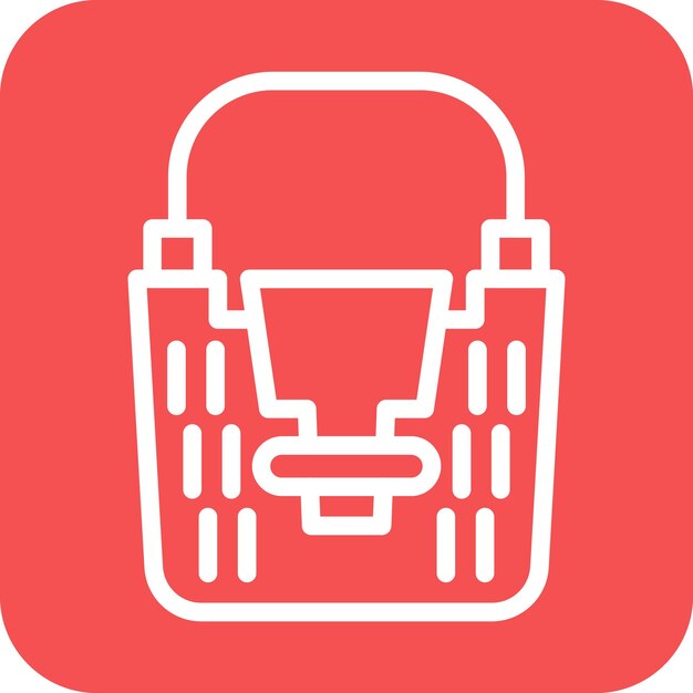 Estilo del icono del bolso de mano de diseño vectorial